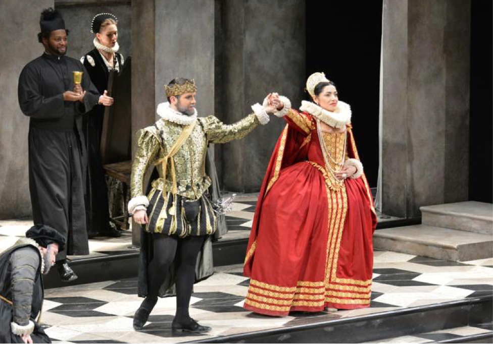 Jacqueline Correa as Gertrude in The Acting Company & Guthrie Theater's production of HAMLET